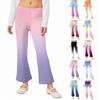 Girls' Flared Leggings - Printed Bell Bottom Pants
