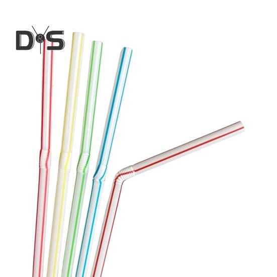100 шт. гибкие пластиковые трубочки одноразовые питьевые трубочки разных цветов 21 см гибкие полосатые трубочки для сока для вечеринок и мероприятий