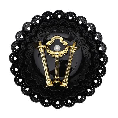 3-х уровневая стойка для фруктовых десертов, держатель для кексов, торта, дня рождения, свадьбы (черный)