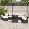 VidaXL Ensemble de canapés de jardin 9 pièces avec coussins en poly rattan noir 3349233