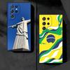 Brazil Brazilian Flag Soft Phone Case for Samsung Galaxy S26 S25 Edge S24 Ultra S23 Plus S22 S21 FE S20 Black Cover Back Shell
