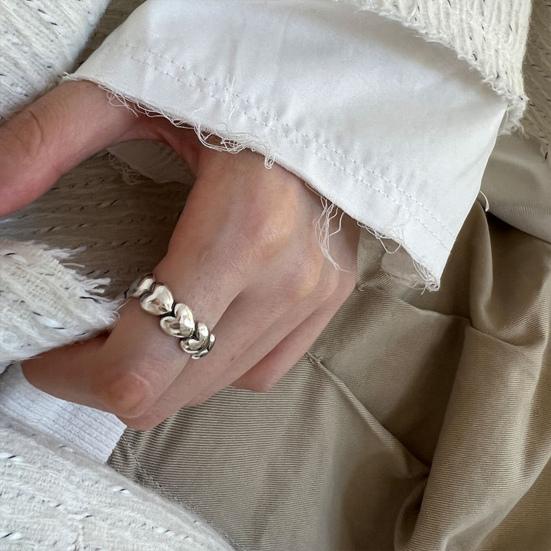 Кольцо на палец, элегантное подарочное, неаллергическое, блестящее, женское кольцо с сердцем любви, модные украшения