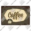Decor Coffee Vintage Tin Sign Metal Sign Decorative Plaque Retro Plate Cafe Kitchen Living Room Coffee Bar Decoration