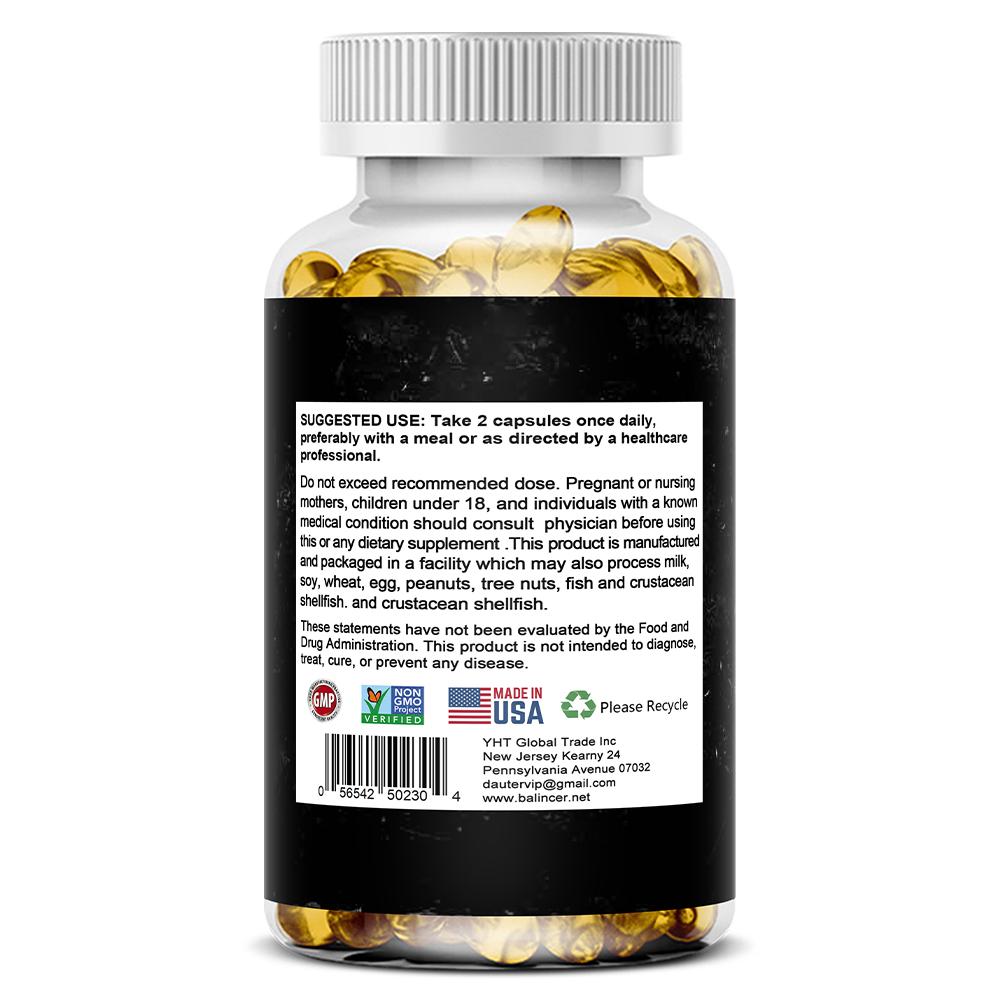 Balincer Black Seed Oil Supplement, Black Cumin Seed Oil (Nigella sativa), 120 Caps