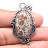 Pendant Leopard Skin Jasper Gemstone Valentine'Day Gifted Silver Jewelry 2"