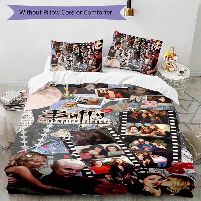 Buffy 3pcs Bedding Set Duvet Cover Closure Includes 1 Duvet Cover & 2 Pillowcases for All Seasons Bedroom Home Dorm Decor