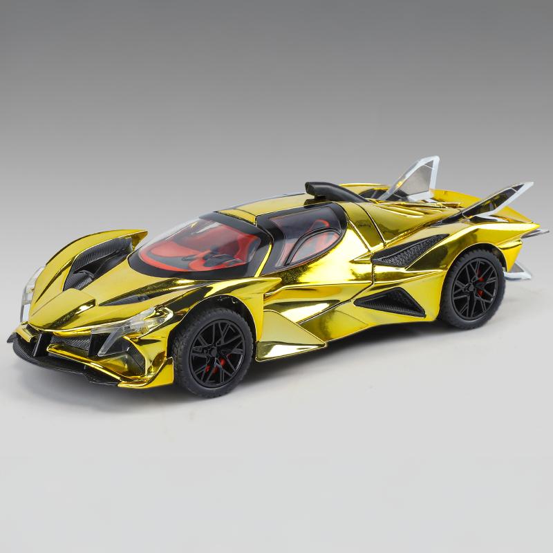 1:24 Apollo Project EVO Electroplate Supercar Diecat Model Car Alloy Miniauto Mini GT Classic Love Valentine's Day Gift For Boy
