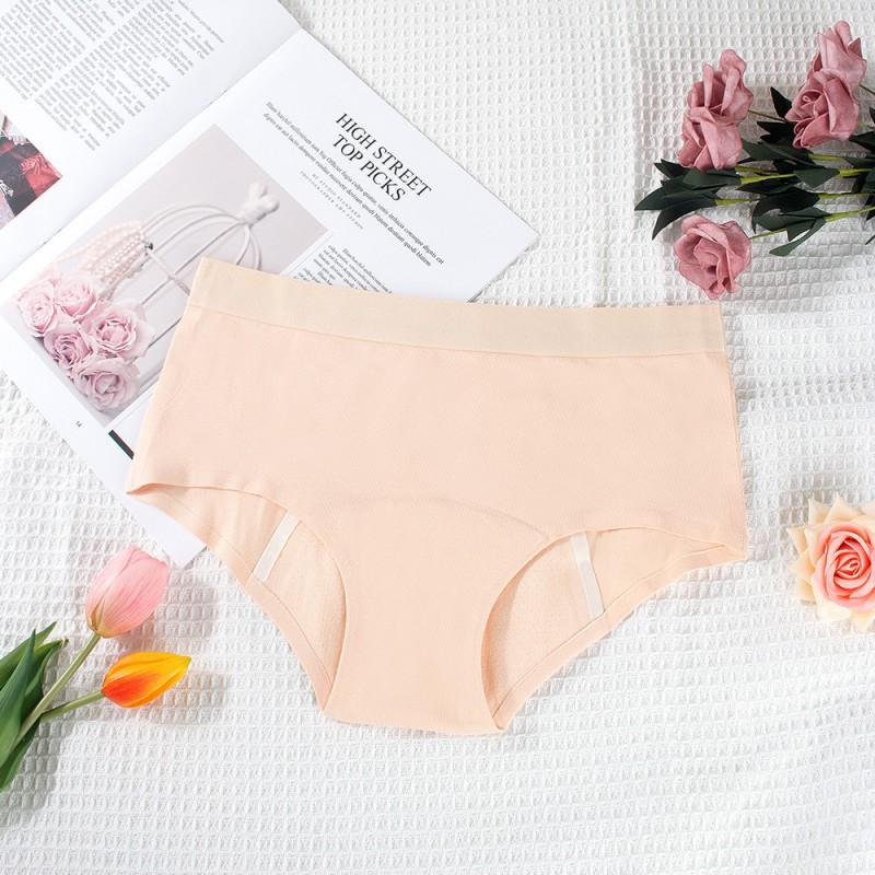 High-Waisted Period Underwear Women 4-Layer Leak-Proof Menstrual Panties Cotton Blend Comfort Fit