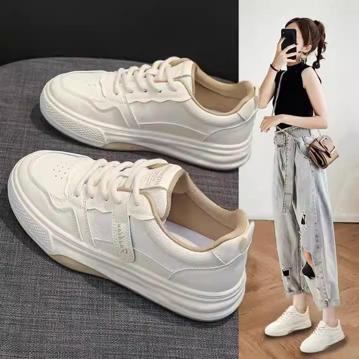 Spring New White Shoes Female Online Influencer All-Matching Comfortable Sports Casual Platform Sneaker Sneakers