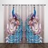 3D Luxury Home Decor Animal Peacock Gold Texture Curtains 2 Panel Living Room Bedroom Study Children's Room Decor