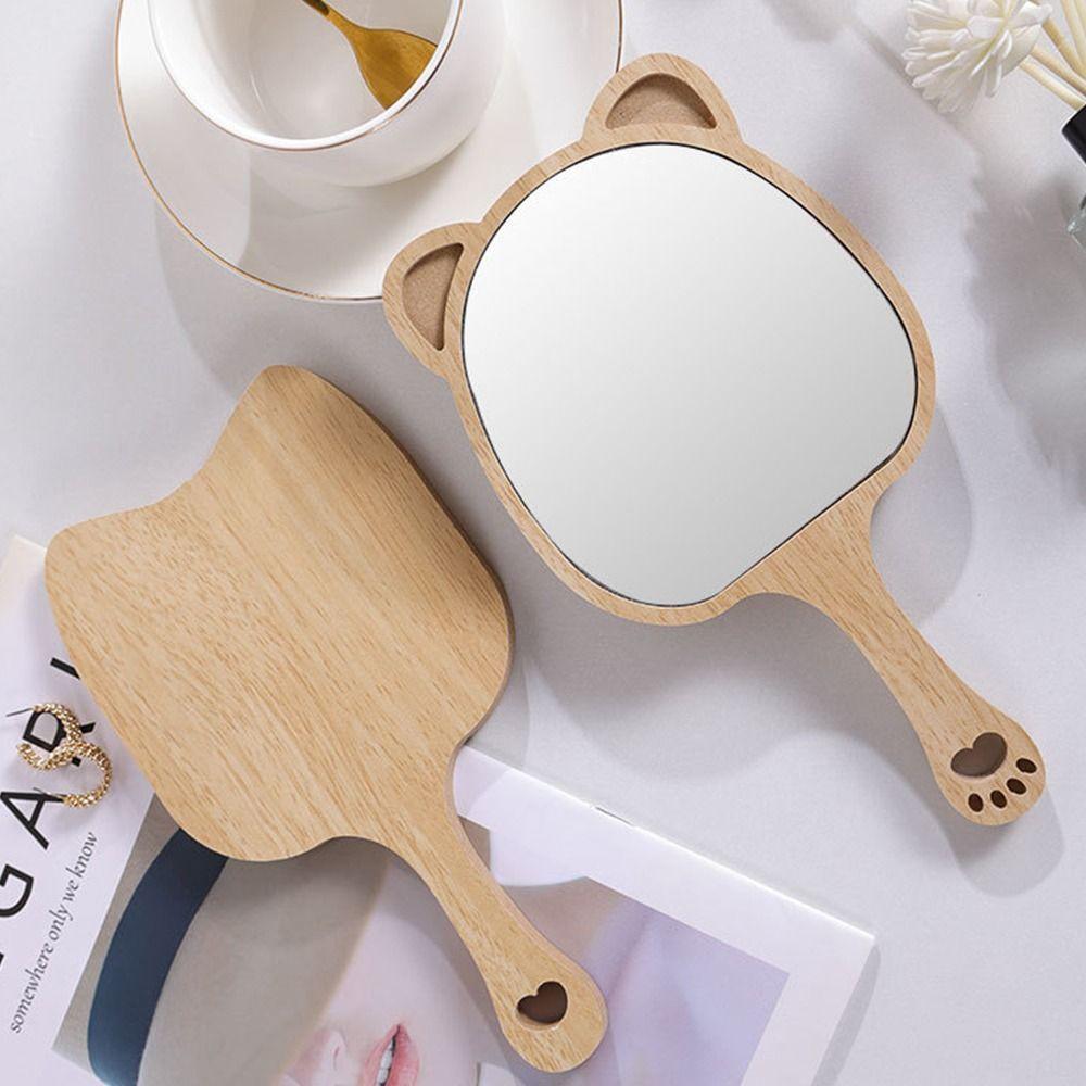 Portable Makeup Mirror with Handle Creative Cosmetic Mirror Gift Handheld Mirror  Makeup Use