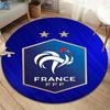 France National Football Team Round Area Rug,Carpet Rug for Living Room Bedroom Sofa Playroom Decor,Non-slip Floor Mat