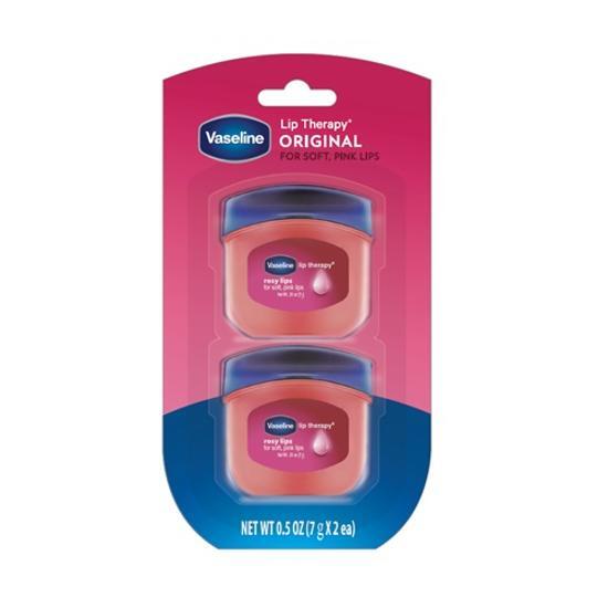 Vaseline Original Lip Therapy Minija Duo Pack 7G+7G (Original/Rosy), Korean Cosmetics
