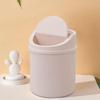 Desktop Trash Can Plastic Mini Desktop Trash Can with Swing Lid, Tiny Swing Top Garbage Can, Pink