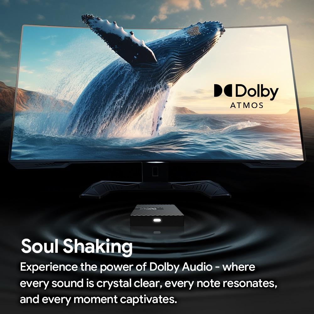 RockTek GB1 Google TV 12 Dongle Netflix & Google Certified 2G 16G DDR4 Realtek1315C Support Dolby Atmos Vision 2T2R Wifi Mini Box