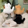 Three-Color Cat Throw Pillow Plush Toy Cute Cat Doll Sofa Waist Rest