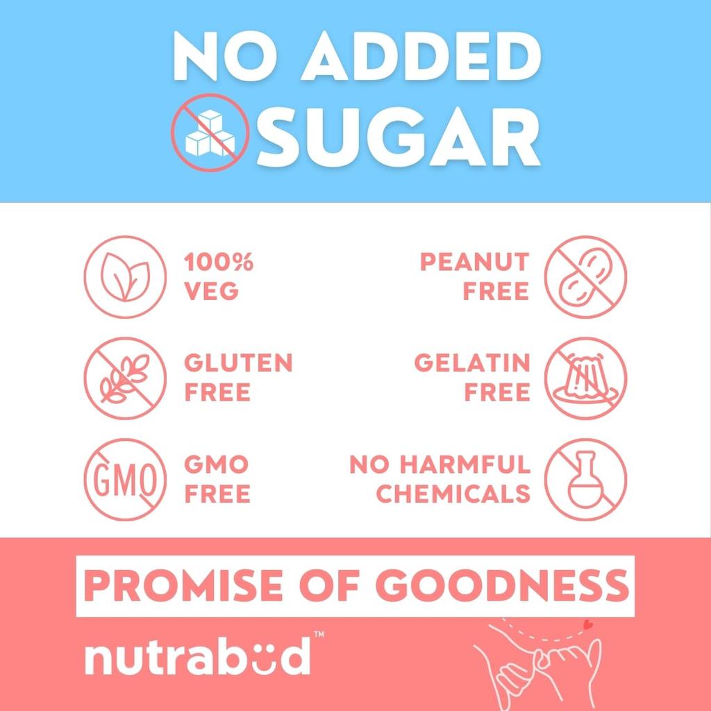 Nutrabud Multivitamin Gummies 60 Count Mango Flavor Sugar-Free Daily Supplement for Kids and Adults for Energy and Wellness
