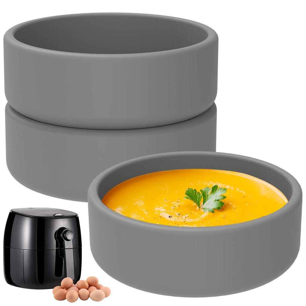 3 шт. Форма для яиц для аэрофритюрницы, силиконовые чашки для пашотницы, антипригарная форма для варки яиц, микроволновая яйцеварка, чашка для яиц, формочка для приготовления закусок для духовки