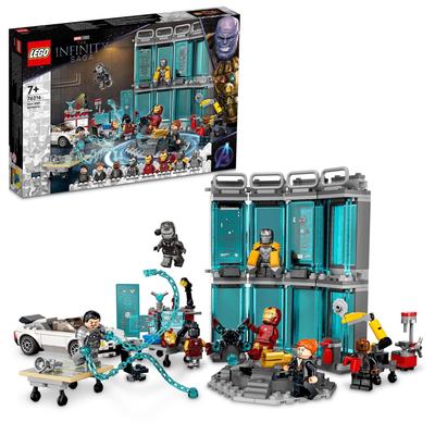 LEGO Super Heroes Marvel Арсенал Железного Человека 76216 Игрушечные блоки Подарок Герой Сэнтай Супергерой Американский комикс Мальчики от 7 лет и старше