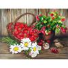 New Painting 5d Diy Diamond Strawberry Diamond Embroidery Daisy Cross Stitch Crafts Full Round Drill Home Decor Art Gift