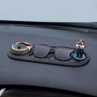 Многофункциональный коврик на приборную панель автомобиля, противоскользящий коврик с держателем для телефона, силиконовая подкладка на панель автомобиля для телефонов, ключей, гаджетов