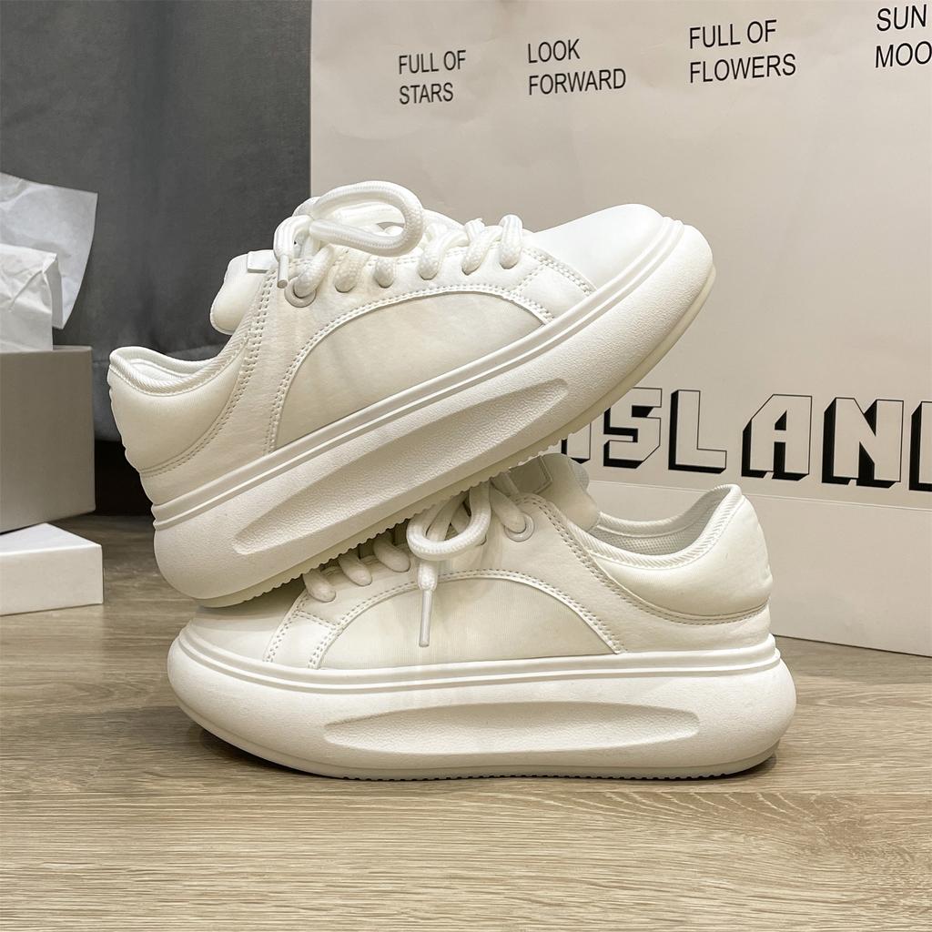 Little White Shoes Women'S New Summer Breathable Bread Shoes Platform-Soled Student Board Shoes Trendy Casual Sports Mesh