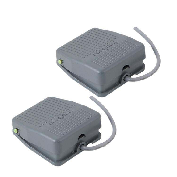 2 Pcs Plastic Foot Pedal Switches with 16cm Line TFS-201 Foot Switches Reset Foot Switches