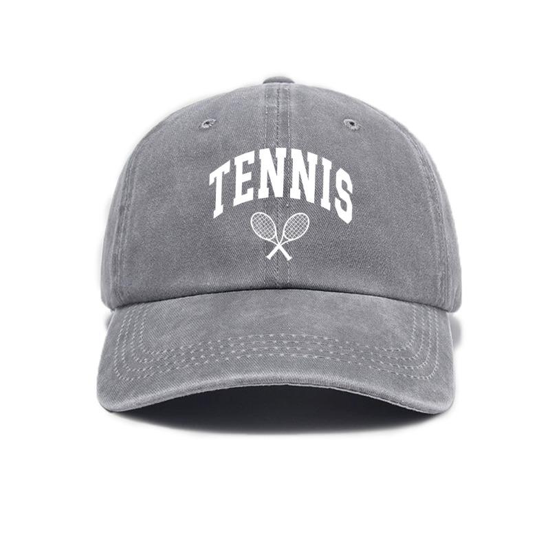 1pc Retro Tennis Racket Printted Baseball Caps for Women,Casual Outdoor Adjustable Driver Caps Suitable for Spring and Summer