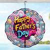 1pc Happy Father's Day Themed Mandala Wind Chime - Metal Hanging Decor with Vibrant Colors, All-Season Garden & Indoor Decoration