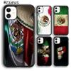 Krajews Vintage Mexico Mexican Flag Soft Phone Case Cover For iPhone 16 15 SE2020 14 6 7 8 Plus 11 12 13 Pro Max Coque Fundas