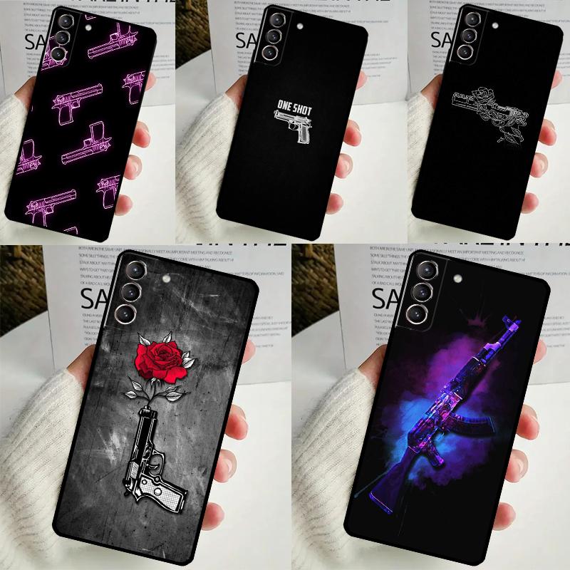 AK 47 Gun Cover For Samsung Galaxy S23 S24 Ultra S8 S9 S10 S22 Plus Note 10 20 Ultra S20 S21 FE Case