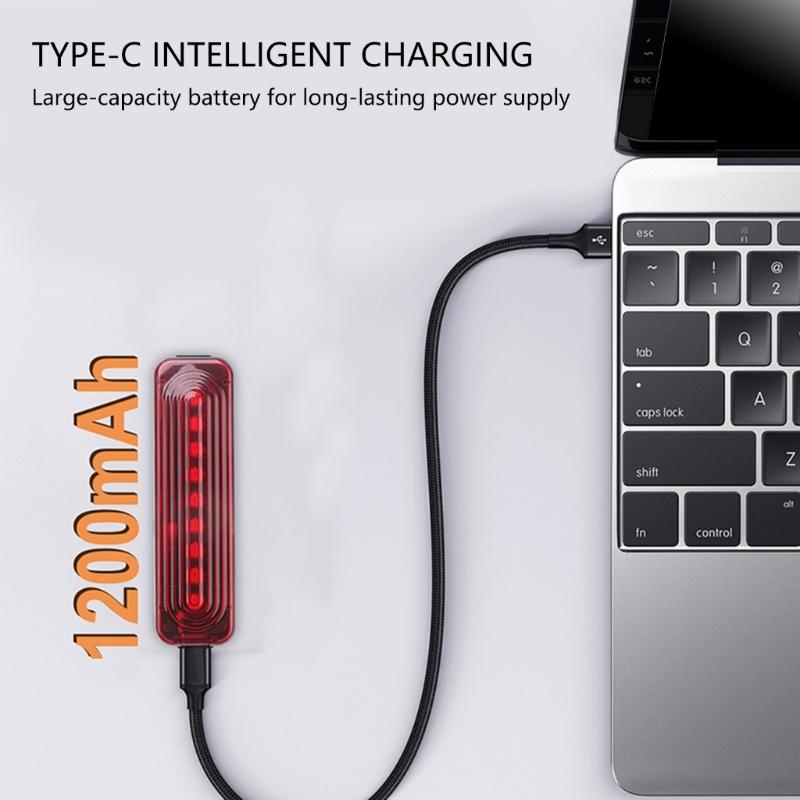 Перезаряжаемый через USB задний фонарь для велосипеда светодиодный задний фонарь водонепроницаемый задние фонари для велосипеда предупреждающая лампа безопасности для велоспорта долговечный