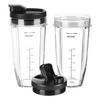 Запасные части для блендера для чашек Ninja емкостью 24 унции с крышками. Набор экстракторных лезвий с 7 ребрами. Не содержит бисфенола-А. Можно мыть в посудомоечной машине. Аксессуар для блендера, совместимый с