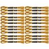 24Pcs Embroidery Thread CrossStitch Glossy Gold Braided Floss HandMade Yarn Cotton Skeins