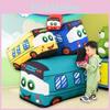 Adorable Plush Bus Toy Pillow Cartoon Design Kids Room Decor Birthday Gift