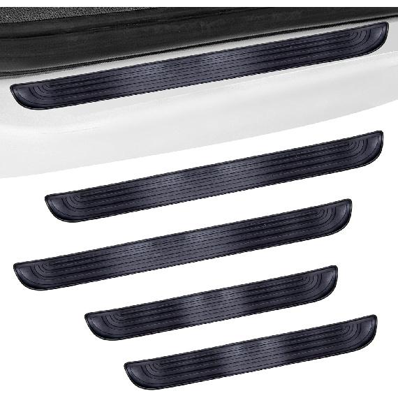 4PCS Car Door Sill Protector, Universal Threshold Protection For Cars, Automotive Rubber Scratch Resistant Entry Sill Guards, Doors Edge Step Dust