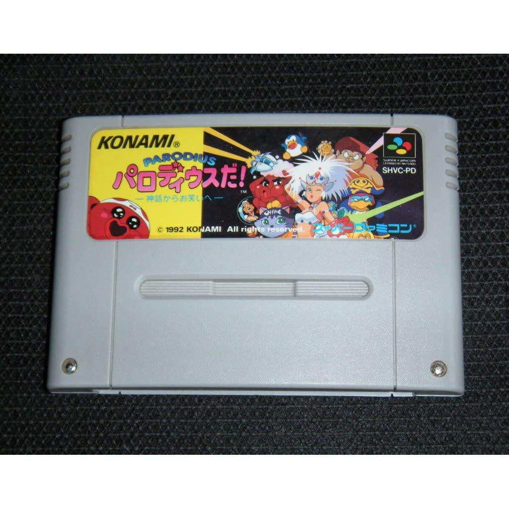 Used Parodius SFC SNES Super Famicom SHVC-PD tested working Nintendo Shooter Konami NTSC-J Super Nintendo Cartridge