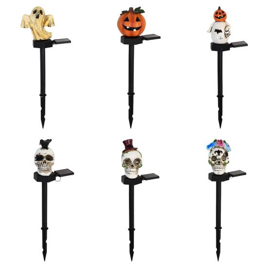 Солнечный тыквенный фонарь Хэллоуин садовый фонарь Джек-о'-фонарь колышек уличный водонепроницаемый фонарь-череп