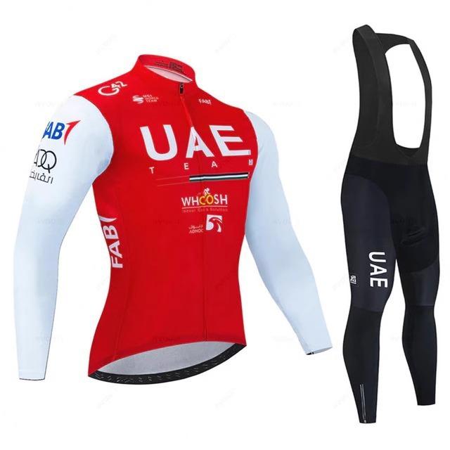Autumn and Winter UAE Road Bike Cycling Suit Long-sleeved Suit, Cycling Thermal Bicycle Suit
