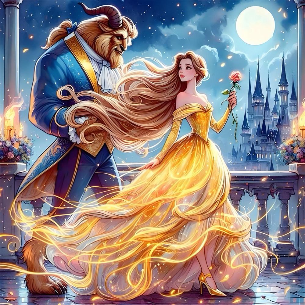 Disney 5D Алмазная живопись Красавица и Чудовище Вышивка крестом Мозаика Набор для украшения дома Наклейка на стену DIY Ручная работа Подарок