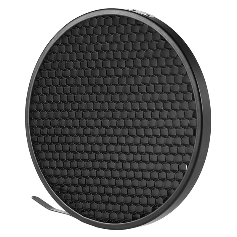 7" Standard Reflector Diffuser Lampshade Dish, 60° Honeycomb Grid, Bowens Mount Studio strobe flash light for speedlight