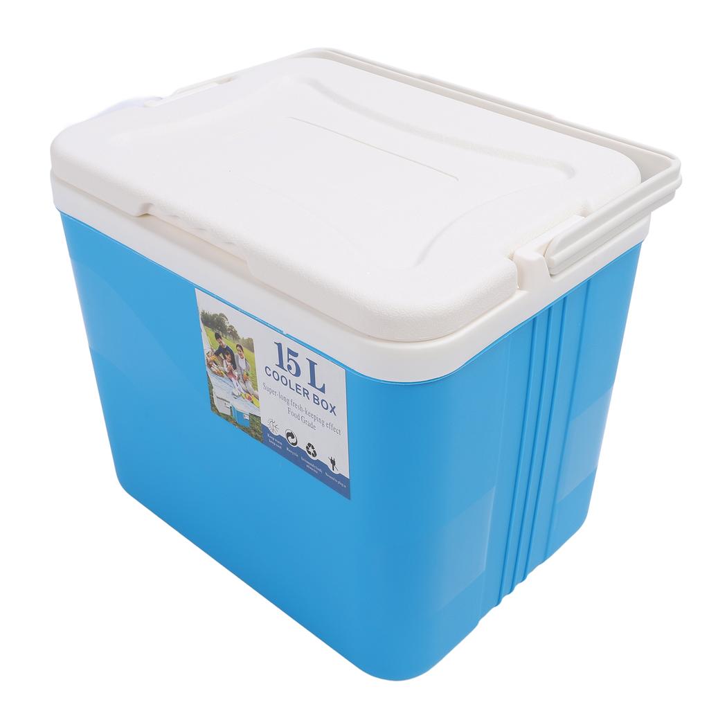 15L Insulated Portable Cooler Professional Lasting Cooling Insulation Hard Cooler Box for Outdoor Picnic Fishing Commercial Stall