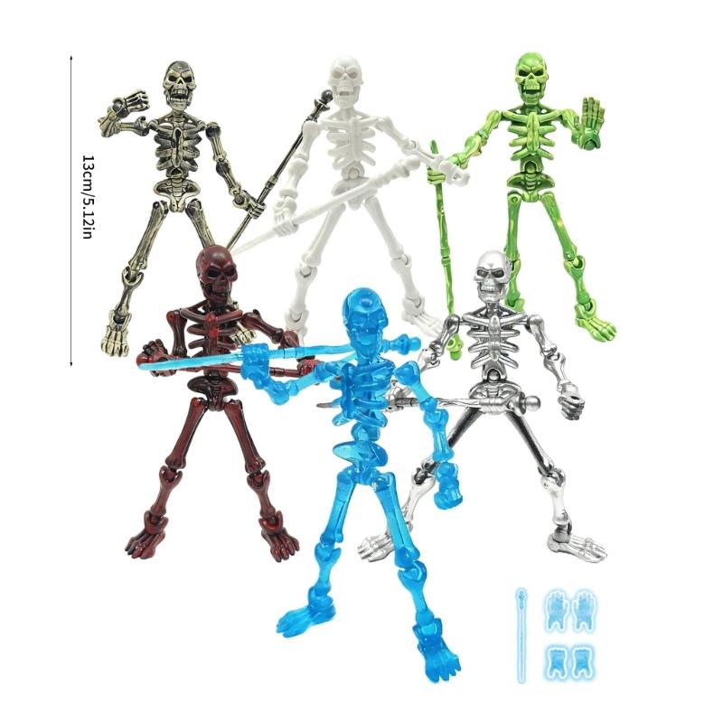 Набор скелетов T13 Action Figure Dummy 13, Titans 13, 3D-печатная игрушка-скелет, многосуставная подвижная, настольные украшения