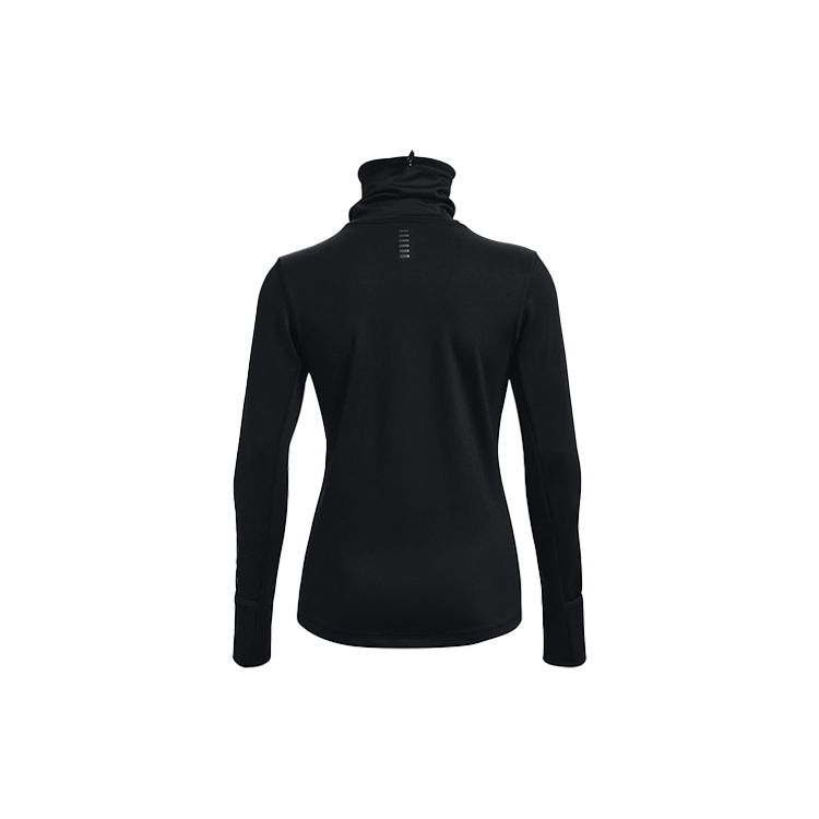 Under Armour Футболка спортивная с воротником-воронкой для бега, женская, черная 1365636-001