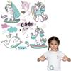 Boho Unicorn Set Badges Thermal Transfer New Design DIY Hot Tear T-Shirt Dresses Animal Applique Patches Cute Baby Shirt Sticker