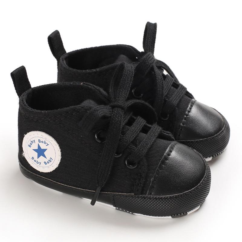Soft Sole Star Canvas Baby Shoes, Spring/Autumn Style, for 0-1 Year Old