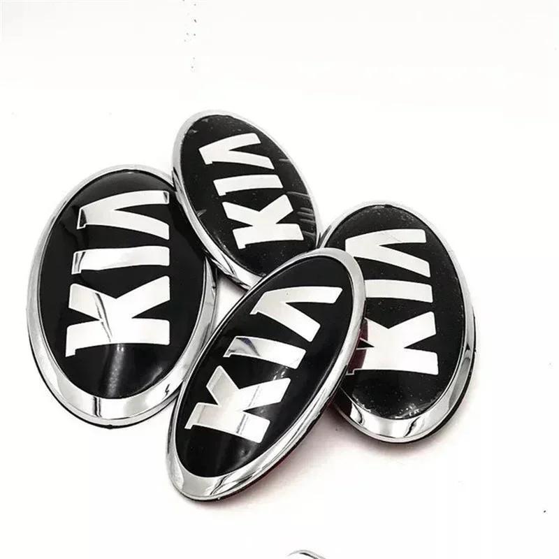 AAAGQ1 For KIA K2 K3 KX3 K4 K5 Cerato Forte Auto Grille Front Trunk Tailgate Emblem ABS Alloy Chrome Sticker Exterior Modification