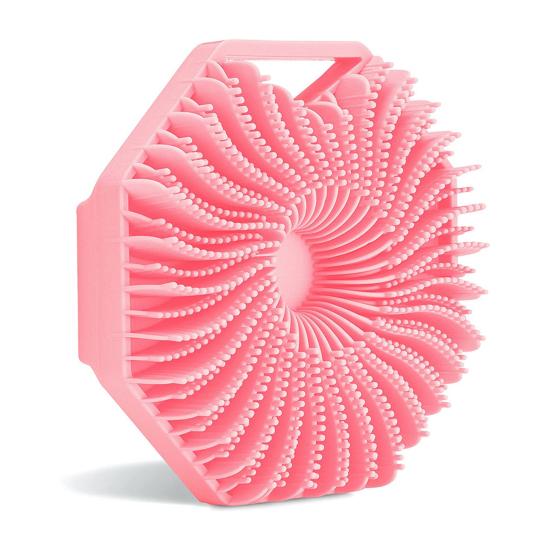 Щетка для душа Многоугольная мягкая кожа Отшелушивающий массаж головы Портативная эргономичная ручка Антисептическая щетка для тела Щетка для ванны и душа Скруббер