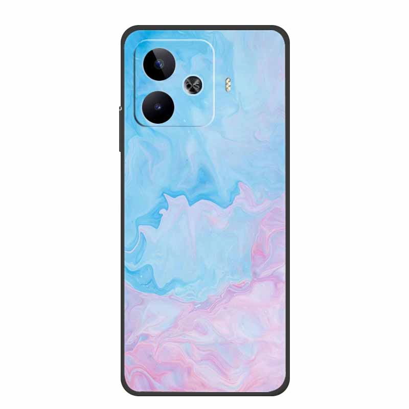 Чехол для vivo iQOO Z9 Turbo Мраморный ТПУ Мягкий Силиконовый Задний Чехол Для iQOOZ9 Turbo V2352A Чехлы Для Телефона Ударопрочный Слюдяной Окрашенный Capa