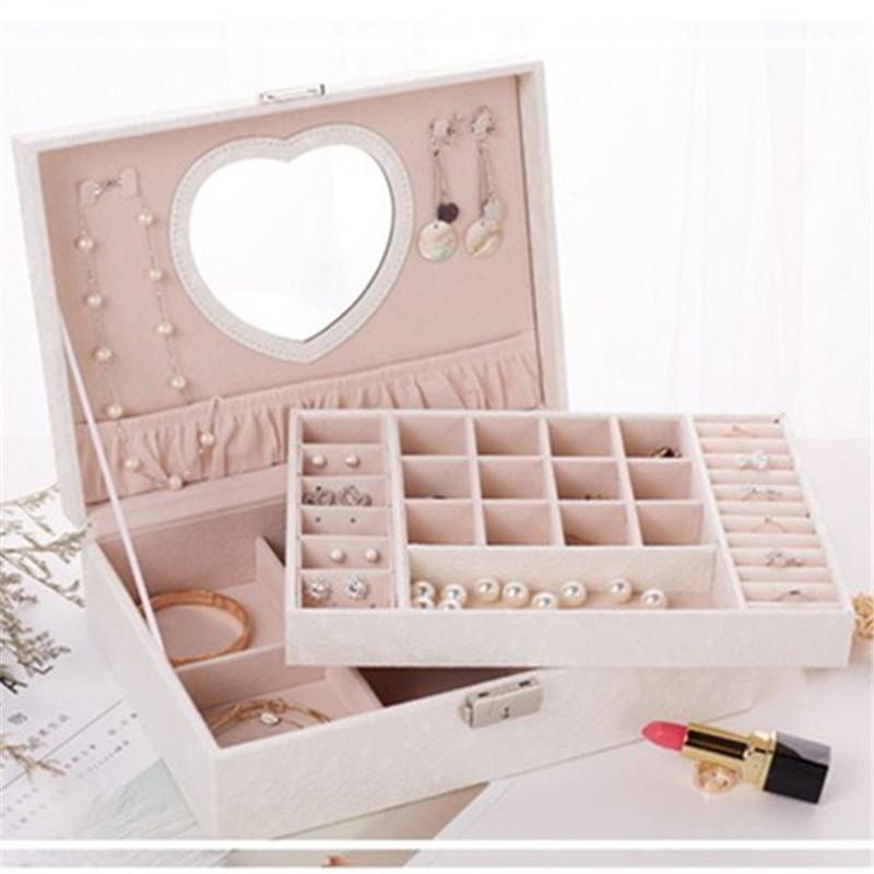 LIYIMENG Jewelry Casket Packaging Container Exquisite Makeup Case Cosmetics Beauty Organizer Boxes Graduation Gift Birthday